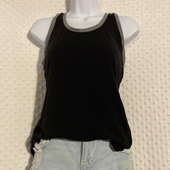 𝅺danskin NOW Black and Grey Athletic Tank Top - Picture 1 of 2